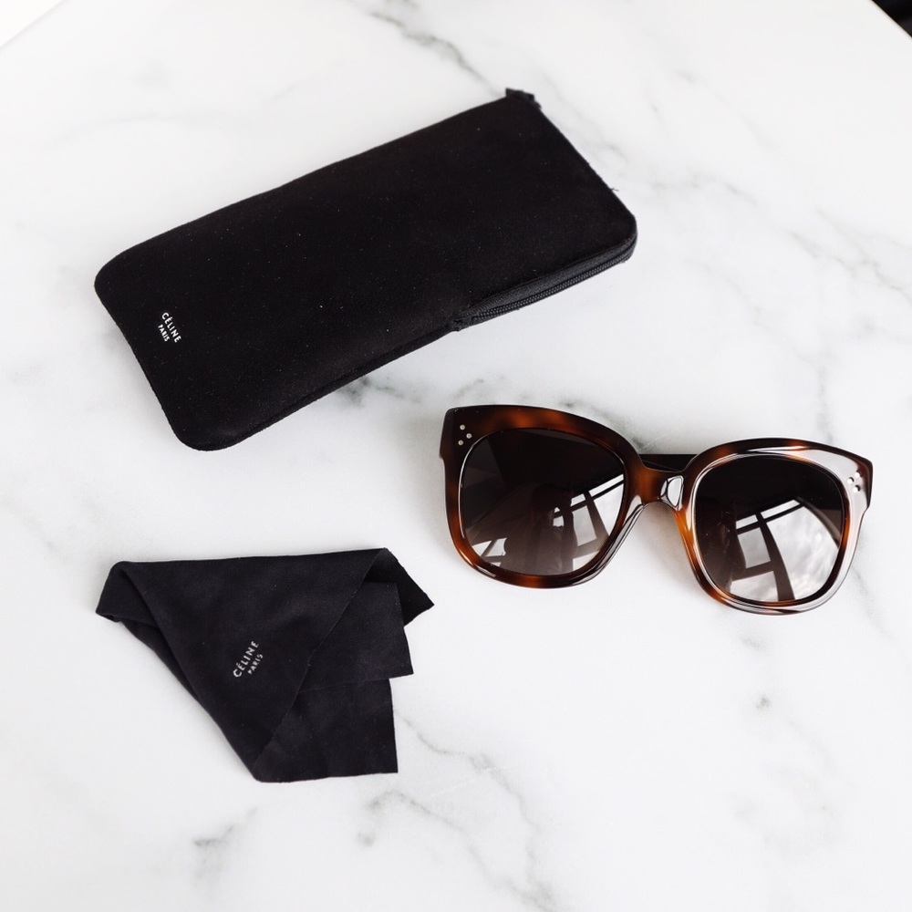 Celine Audrey Tortoise Sunglasses